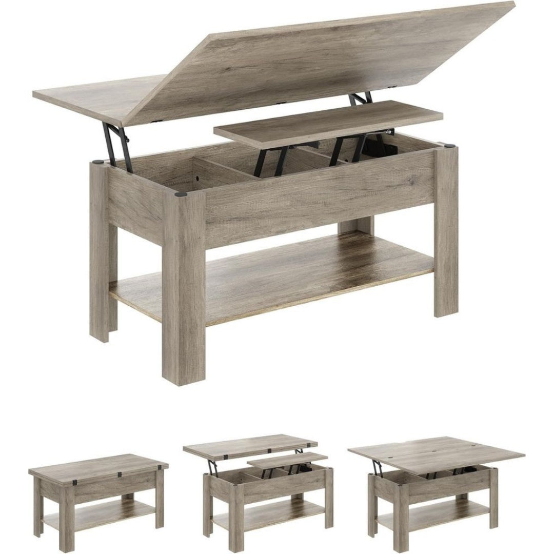 Table Basse a Plateau Relevable Blanc