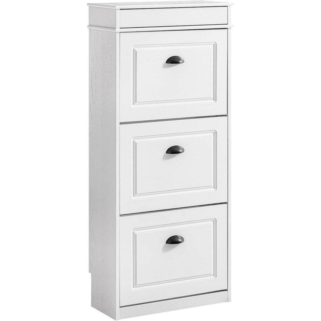 Armoire a Chaussures 54 x 24 x 120 cm, MDF Blanc
