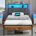 Lit en Metal de Couleur Gris
