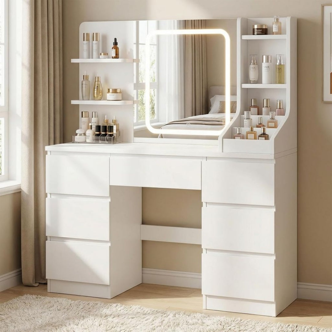Bois d'Ingenierie Blanc, Table Design Moderne