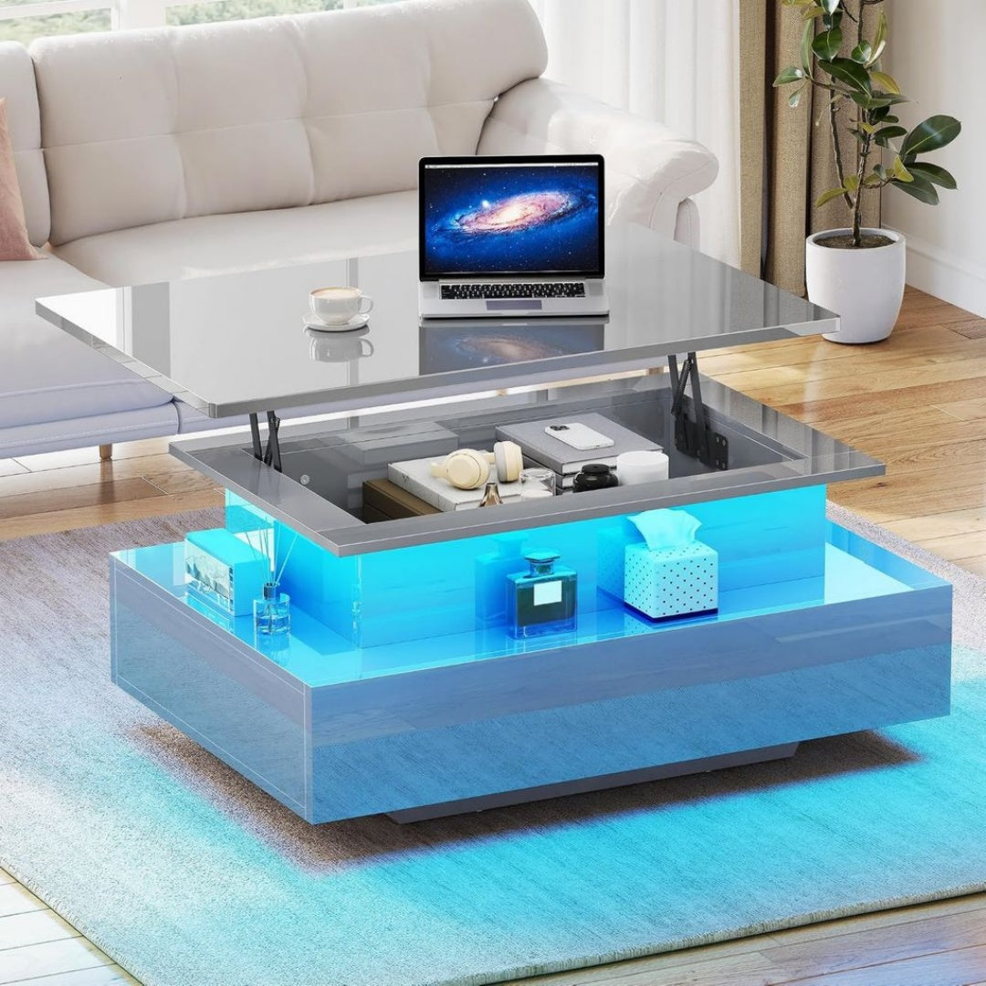 Table Basse a Plateau Relevable Design Moderne et Confortable