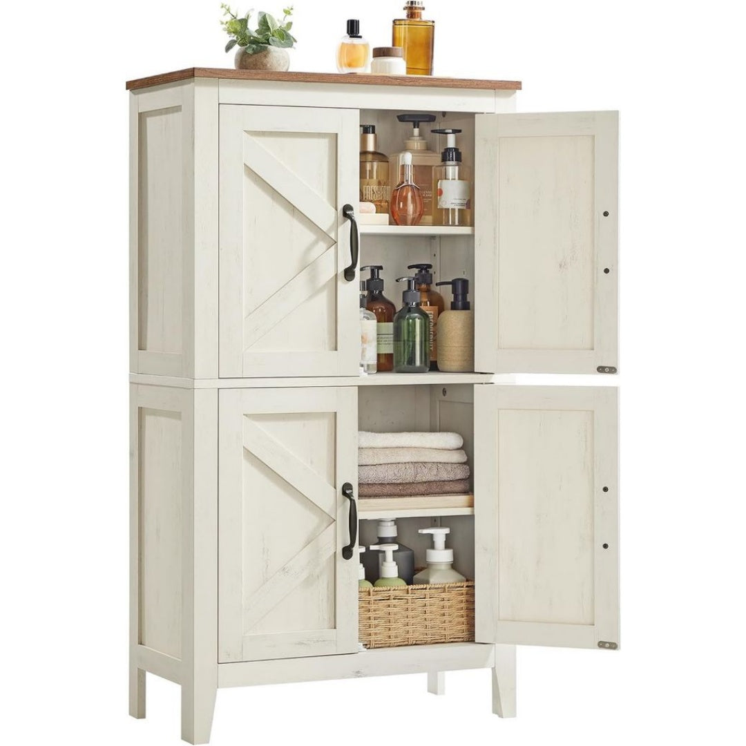 Meuble de Rangement en Panneau d'Agglomere, Finition Blanc